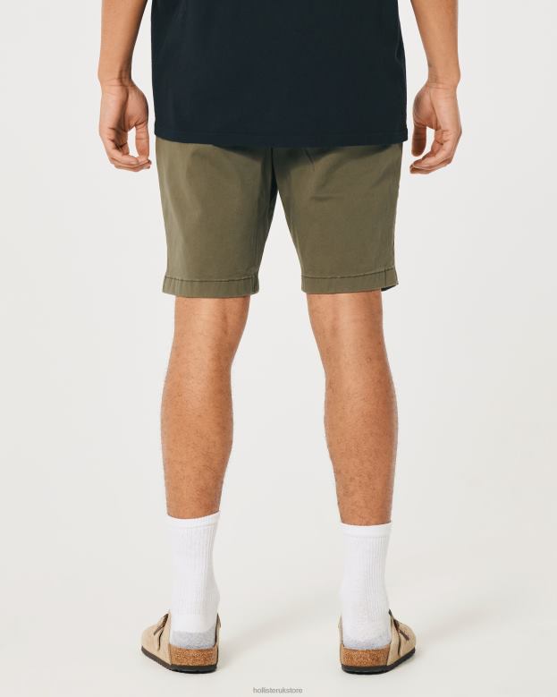 Bottoms Hollister Men Twill Jogger Shorts 9\\ 488201186 Olive